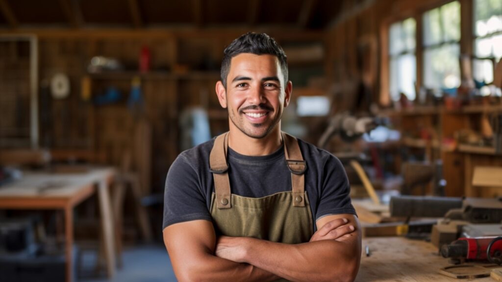 Carpenter at the shop